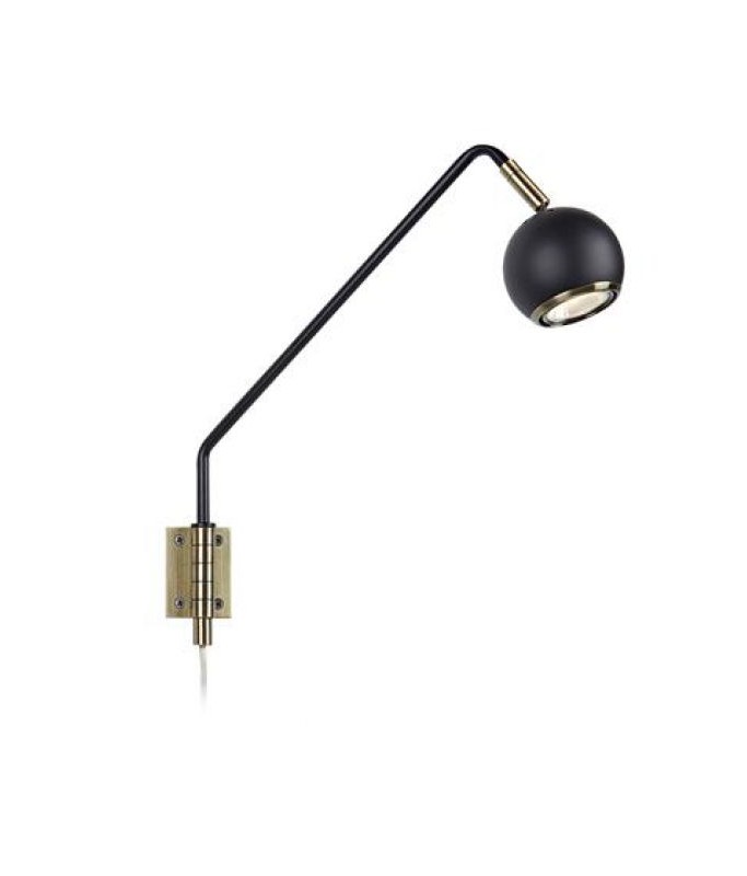 Coco Black/Brass Wall 106873/ Seinavalgusti