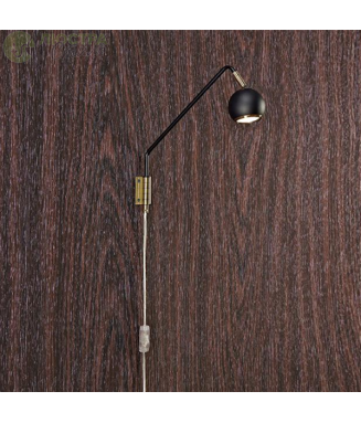 Coco Black/Brass Wall 106873/ Seinavalgusti