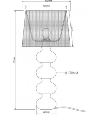 Deco Table Black, H-65cm/ Lauavalgusti