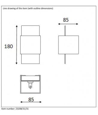 Cubo 23208/31/30 Black / Seinavalgusti