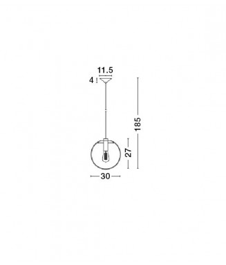 Ovvio D-30cm, 42108001/ Rippvalgusti