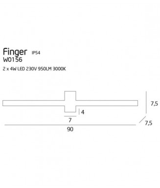 Finger White W0156, IP54