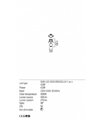 Obo Recessed White 4,5W