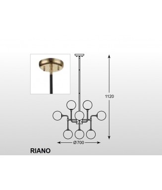 Riano Pendant 12 Clear/Gold