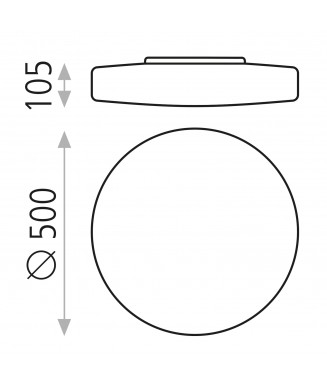 Moon D-50cm, 36W LED, IP44