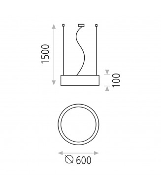 Isia Pendant Gold D-60, 55W Dim Tiac