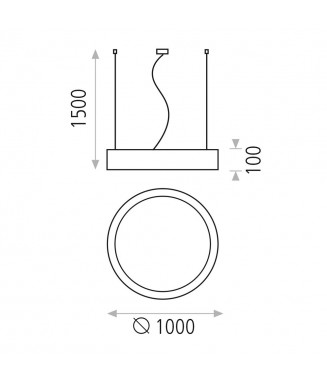 Isia Pendant Gold D-100, 150W Dim Tiac