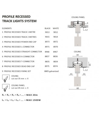 Track Power End Cap 9463 Black