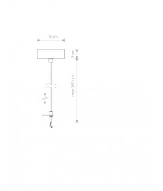 Profile Power Supply Kit 9237 White/ Siini riputi