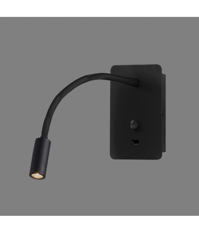 Senda Wall Black, USB