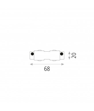 Track Straight Joint White ACB/ Siini ühendus