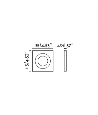 Argon -C Black Square 43412/ Süvis. valgusti