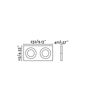 Argon -2 White Square 43403/ Süvis. valgusti