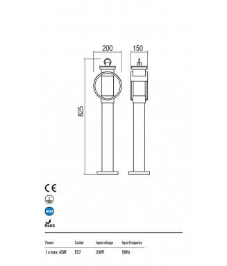 Compass Bollard/ Pollarvalgusti