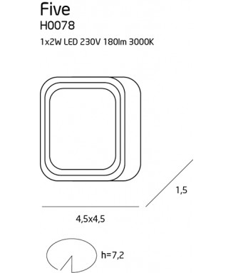 Five Square White, IP54