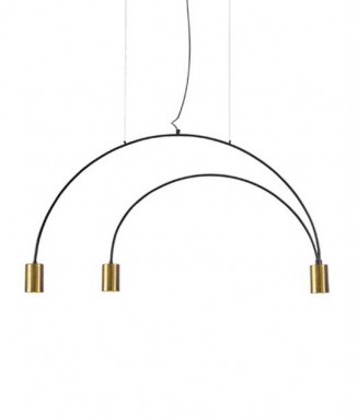 19213 Pendant Light Black/Brass / Rippvalgusti