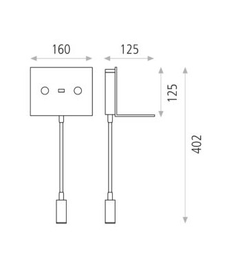 Calma White 3W+6W+USB /Seinavalgusti