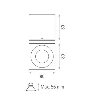 Branco White GU10, IP54 / Laevalgusti