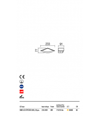 Chalet Dark Grey 90001 / Seinavalgusti