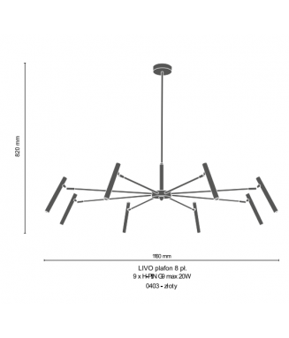 Livo Ceiling Gold 9xG9