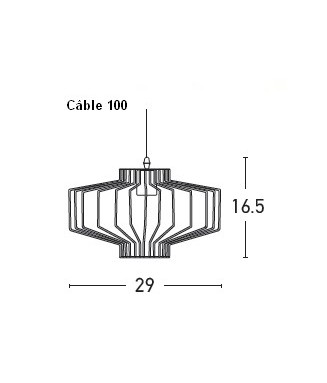 1676 Pendant/ Rippvalgusti