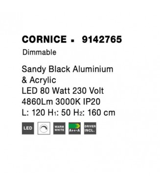 Cornice Black Pendant 9142765