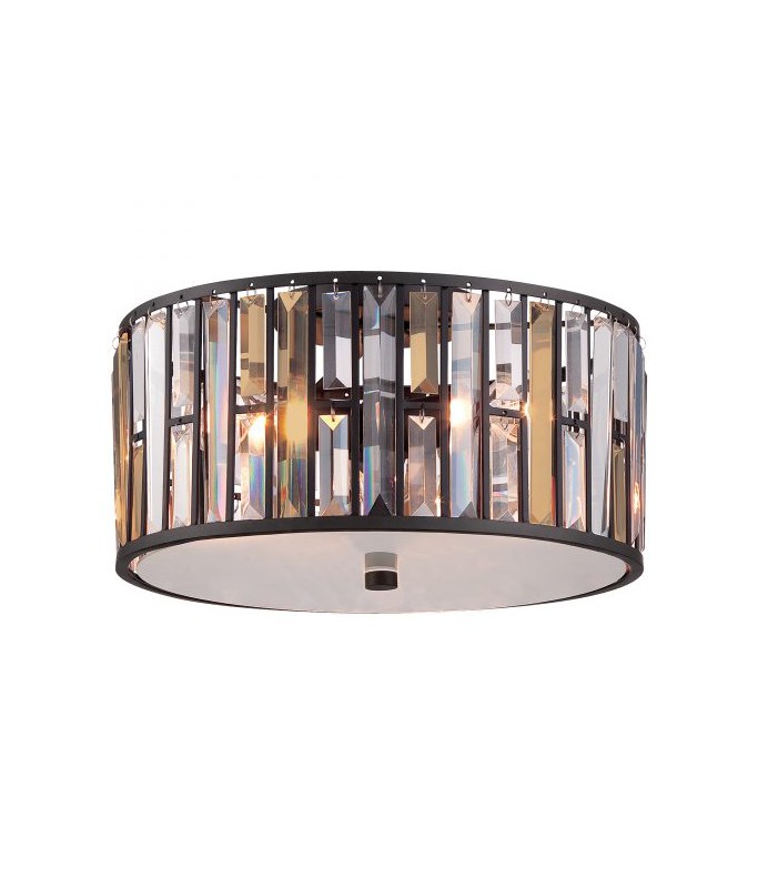 Gemma 3 Light Flush Mount Vintage Bronze