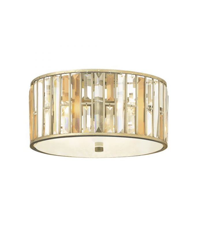 Gemma 3 Light Flush Mount Silver Leaf