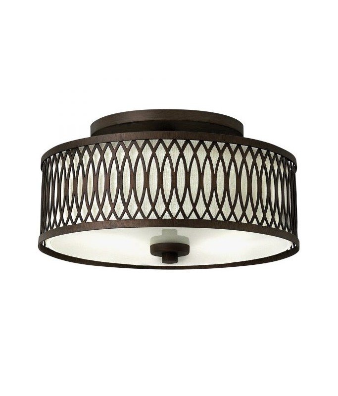 Walden 3 Light Flush Mount Victorian Bronze/ Laevalgusti