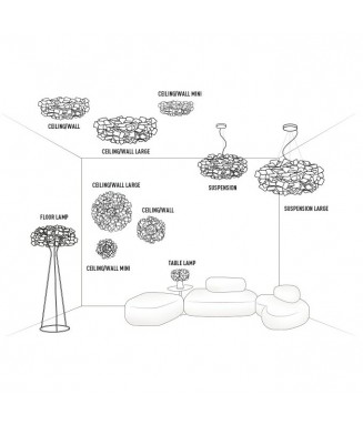 Clizia Suspension L-size D-78cm, Fume