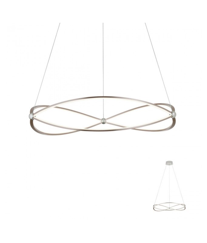 Quark Pendant Satin Nickel D-80 54W LED