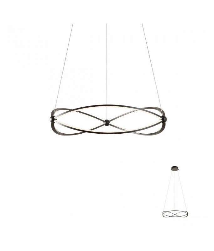 Quark Pendant Black D-60 43W LED