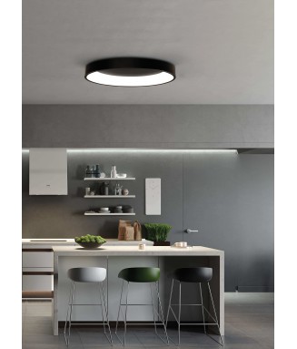 Dilga Ceiling Black D-90cm Triac Dimm/ Laevalgusti