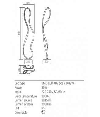 Nubo Floor Black 35W LED