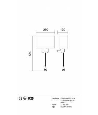 Enjoy Wall Beige-Chrome +led