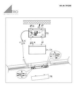 Track Trio End Power Flexible 701232 / Toite ühendus otsas, paindlik