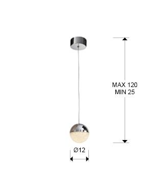 Sphere 793301 D-12cm/ Rippvalgusti