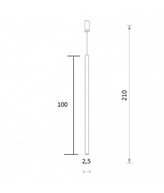 Laser 8436 Black G9, H-100/ Rippvalgusti