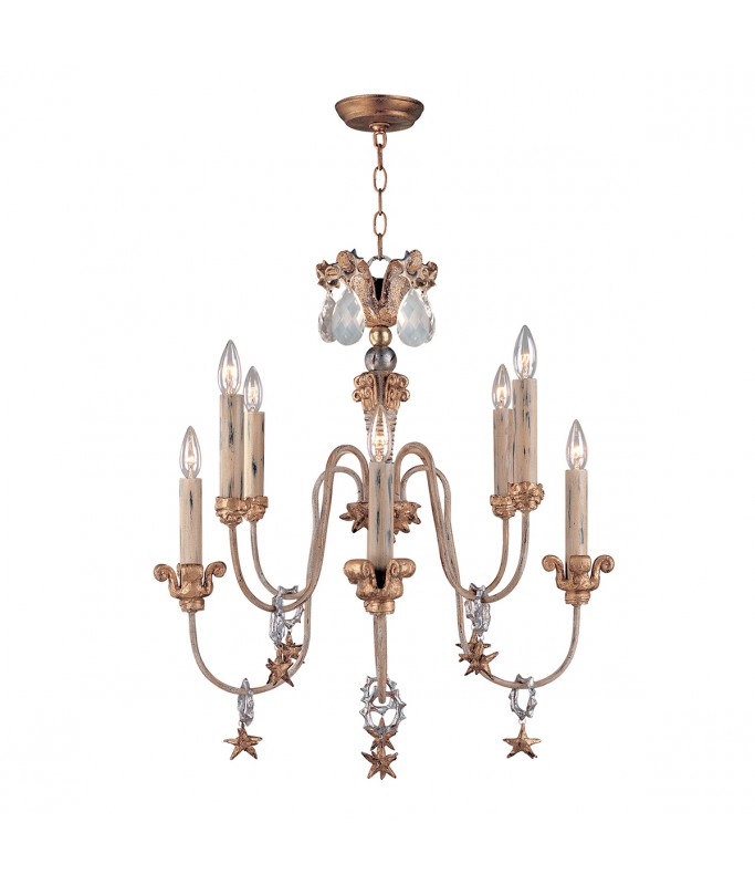 Mignon 8 Light Chandelier / Rippvalgusti