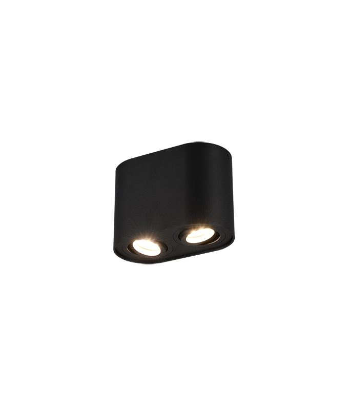 Cookie Black Ceiling 2xGU10 /Laevalgusti