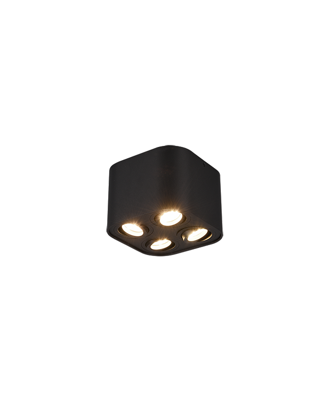 Cookie Black Ceiling 4xGU10 /Laevalgusti