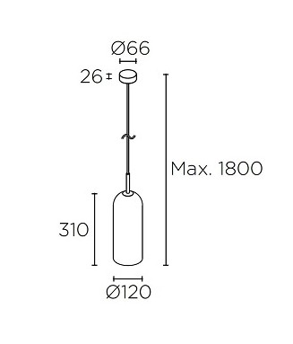 Glam Fume H-31cm /Rippvalgusti