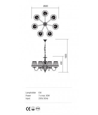 Cloe Pendant 7xE14