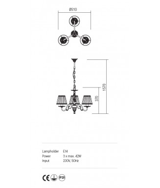 Cloe Pendant 3xE14