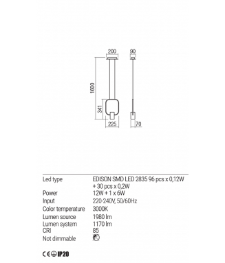 Dom White  Small 18W LED