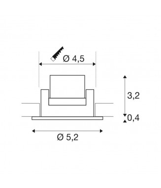 New Tria 113970 Black IP44/ Süvist. valgusti