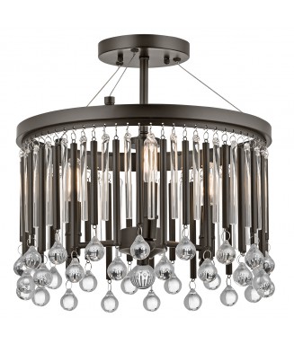 Piper 3 Light Semi Flush