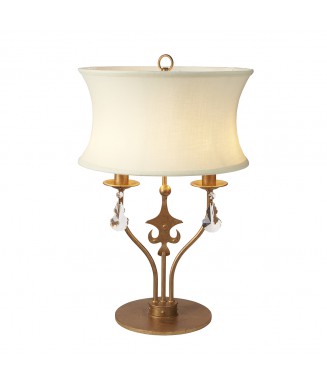 Windsor 2 Light Table Lamp – Gold Patina