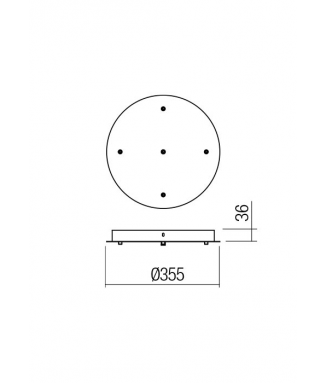 Base CSL5RD355BK Black / Valgustialus