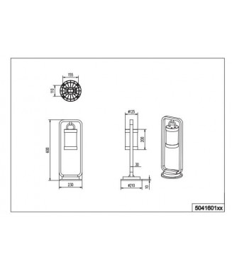 Sambesi Pole H-60 Anthracite IP44